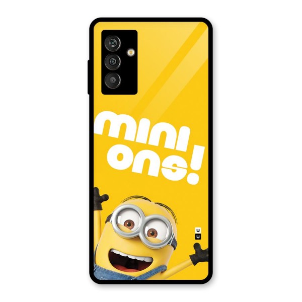 Happy Minion Glass Back Case for Galaxy M13