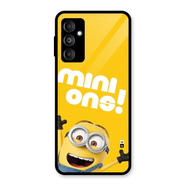 Happy Minion Glass Back Case for Galaxy M14 5G