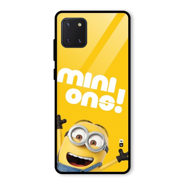 Happy Minion Glass Back Case for Galaxy Note 10 Lite