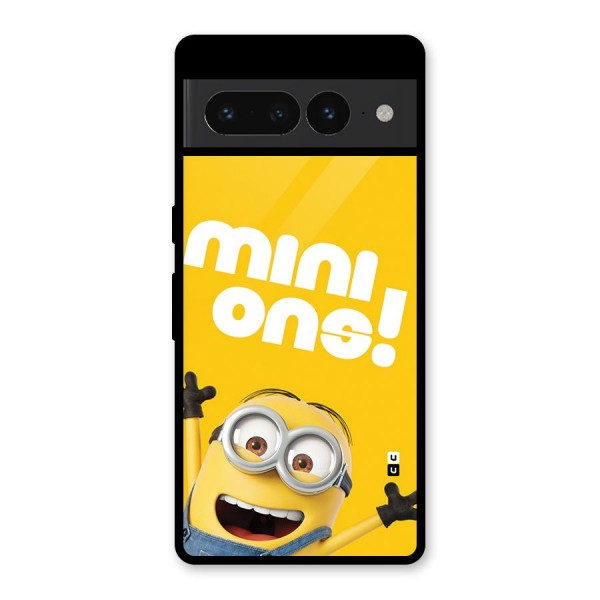 Happy Minion Glass Back Case for Google Pixel 7 Pro