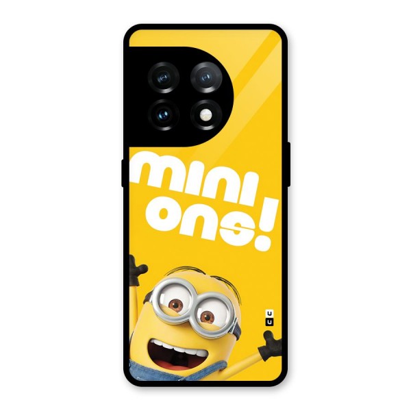 Happy Minion Glass Back Case for OnePlus 11