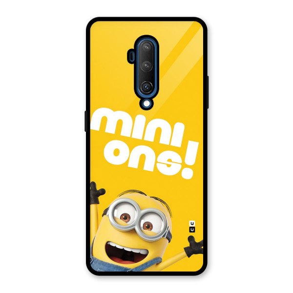 Happy Minion Glass Back Case for OnePlus 7T Pro