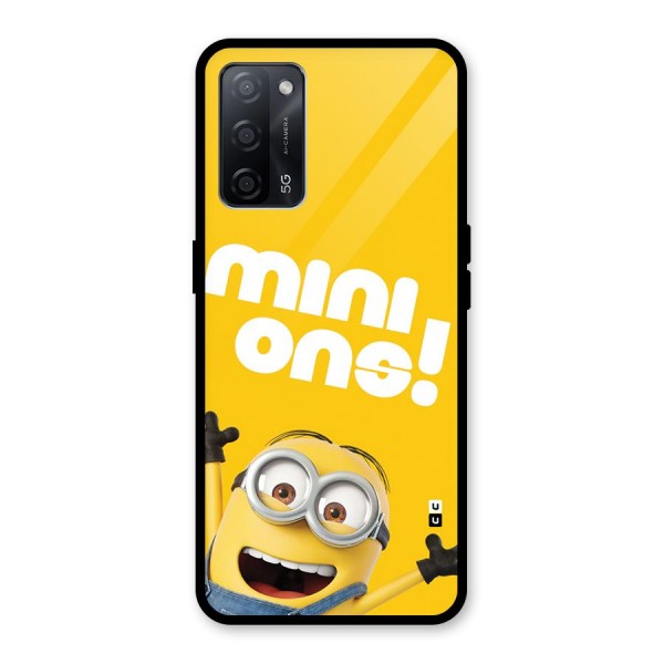 Happy Minion Glass Back Case for Oppo A53s 5G