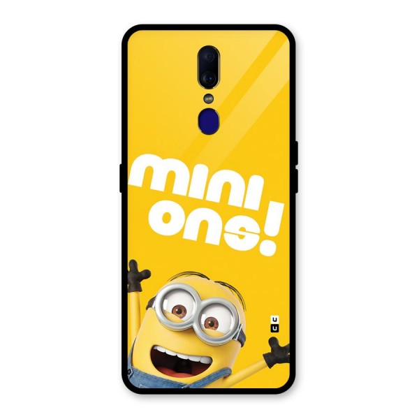 Happy Minion Glass Back Case for Oppo F11