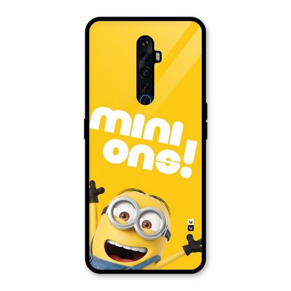 Happy Minion Glass Back Case for Oppo Reno2 F