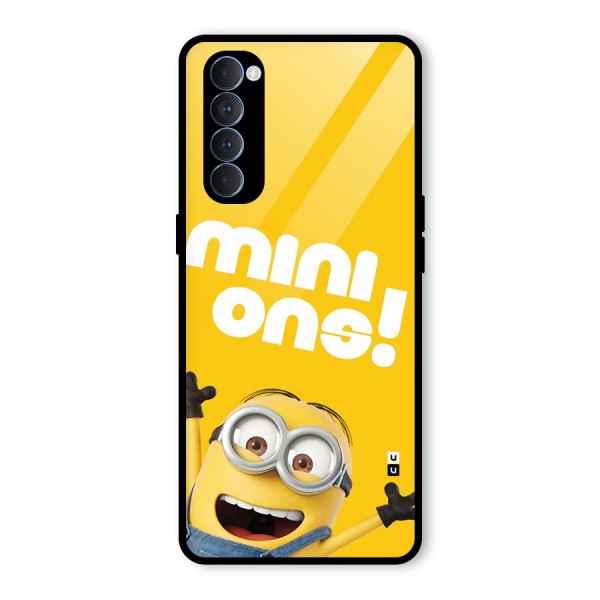 Happy Minion Glass Back Case for Oppo Reno4 Pro