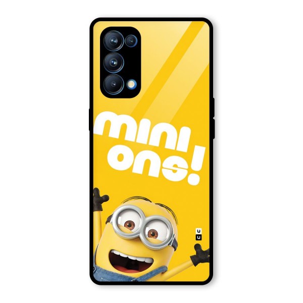 Happy Minion Glass Back Case for Oppo Reno5 Pro 5G