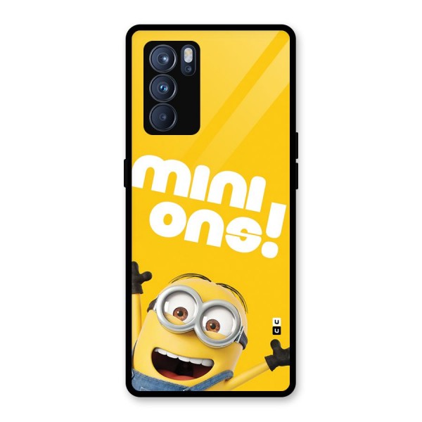 Happy Minion Glass Back Case for Oppo Reno6 Pro 5G