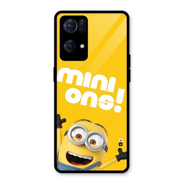 Happy Minion Glass Back Case for Oppo Reno7 Pro 5G