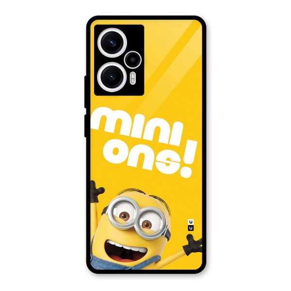 Happy Minion Glass Back Case for Poco F5