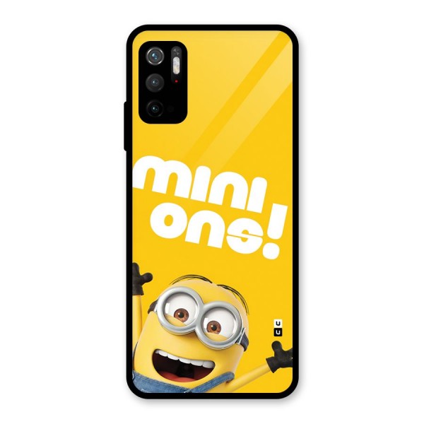 Happy Minion Glass Back Case for Poco M3 Pro 5G