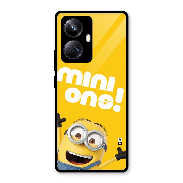 Happy Minion Glass Back Case for Realme 10 Pro Plus