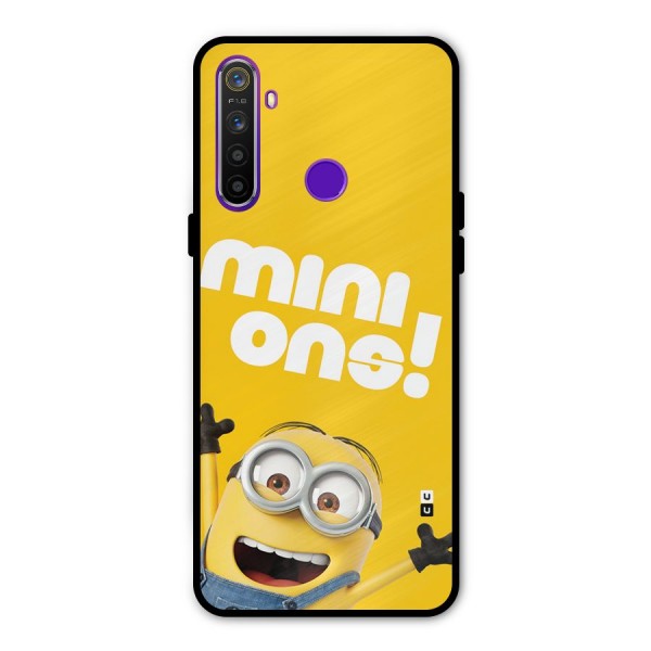 Happy Minion Glass Back Case for Realme 5s