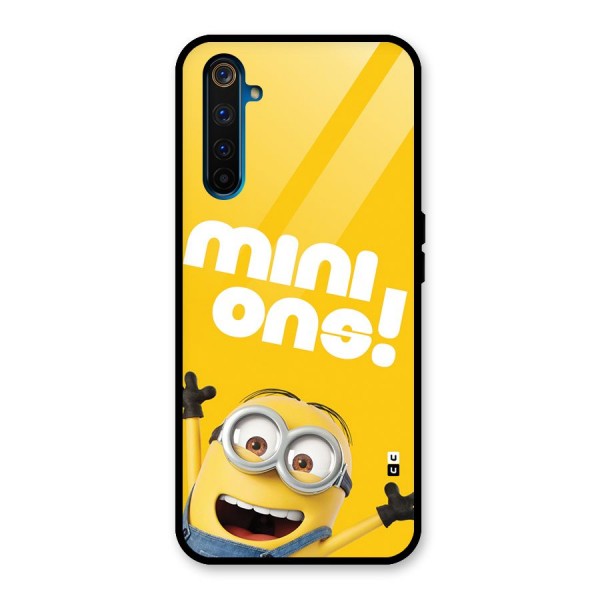 Happy Minion Glass Back Case for Realme 6 Pro