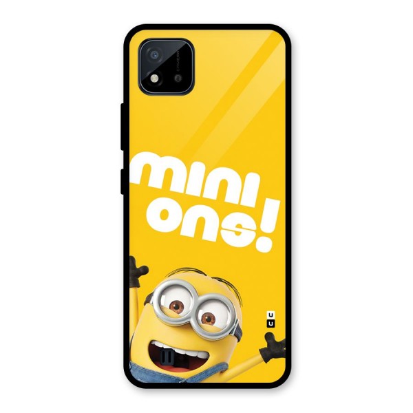 Happy Minion Glass Back Case for Realme C11 2021