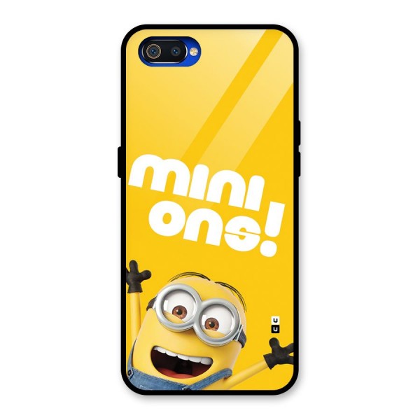 Happy Minion Glass Back Case for Realme C2