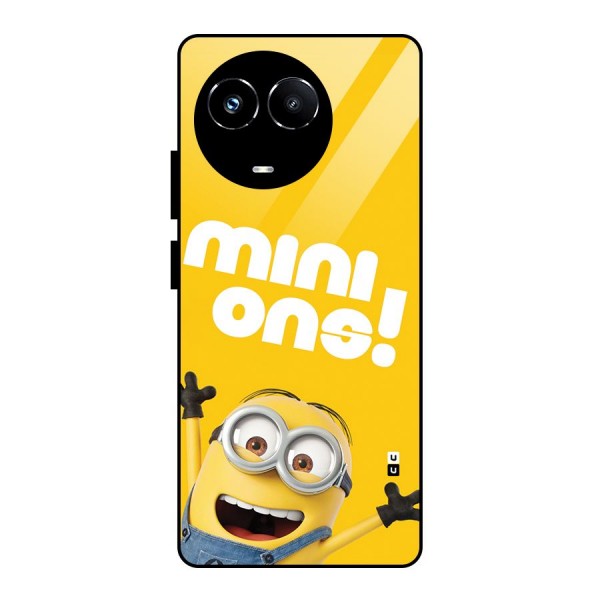 Happy Minion Glass Back Case for Realme Narzo 60X