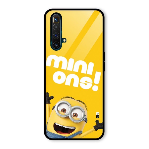 Happy Minion Glass Back Case for Realme X3 SuperZoom