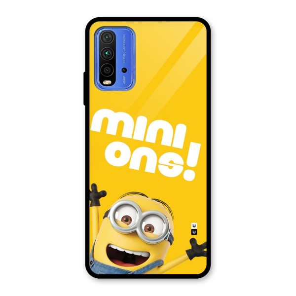 Happy Minion Glass Back Case for Redmi 9 Power