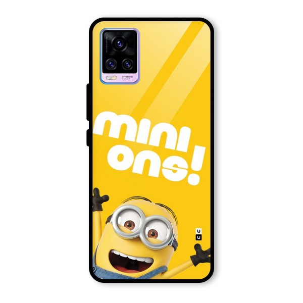 Happy Minion Glass Back Case for Vivo V20 Pro