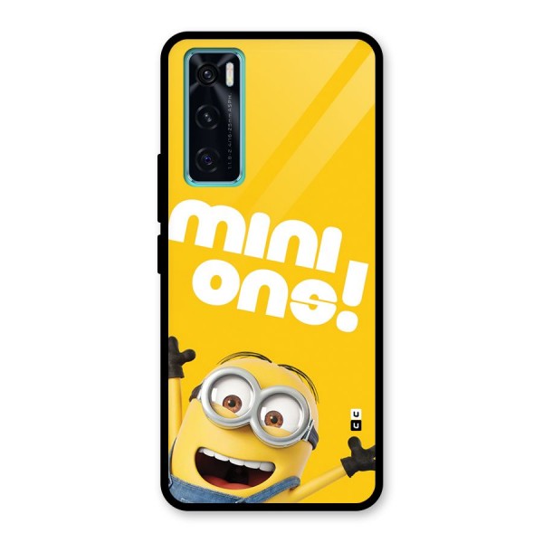 Happy Minion Glass Back Case for Vivo V20 SE