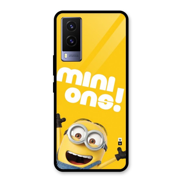 Happy Minion Glass Back Case for Vivo V21e 5G