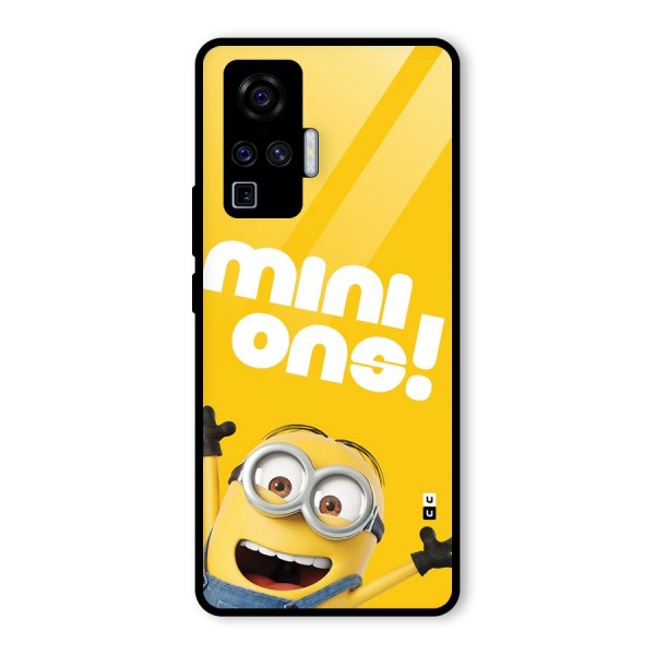 Happy Minion Glass Back Case for Vivo X50 Pro