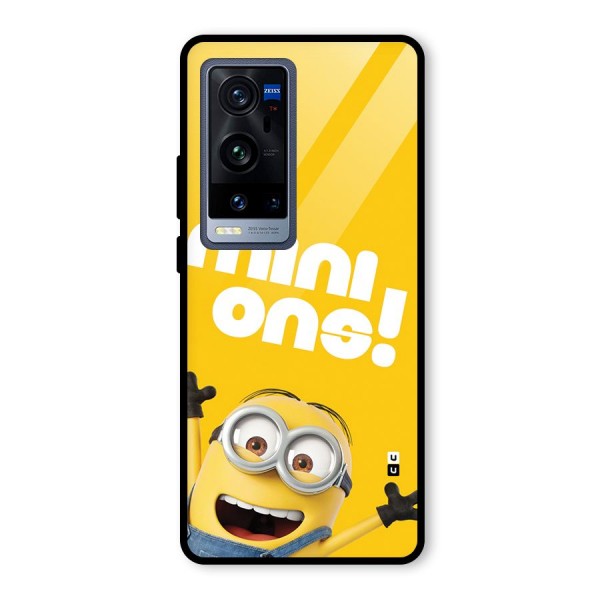 Happy Minion Glass Back Case for Vivo X60 Pro Plus