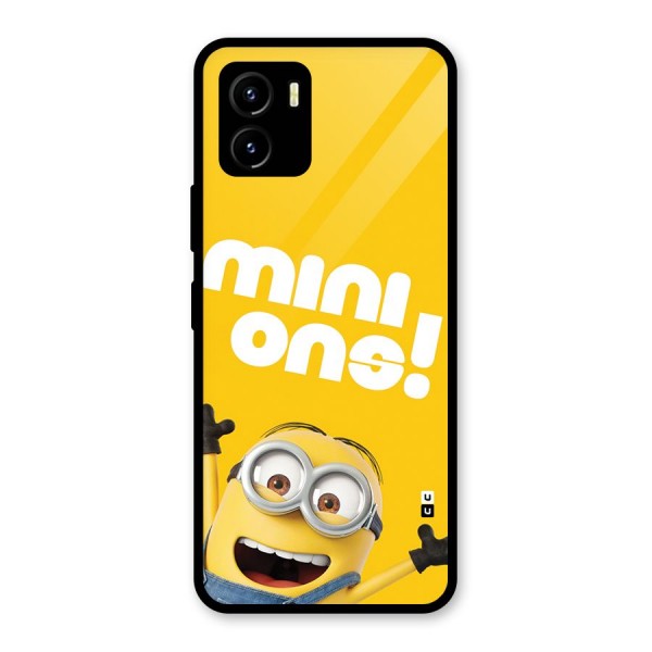 Happy Minion Glass Back Case for Vivo Y15s