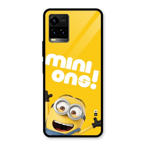 Happy Minion Glass Back Case for Vivo Y21A