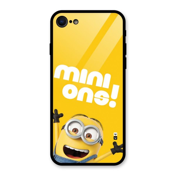 Happy Minion Glass Back Case for iPhone 8