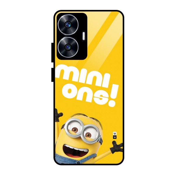 Happy Minion Glass Back Case for realme C55