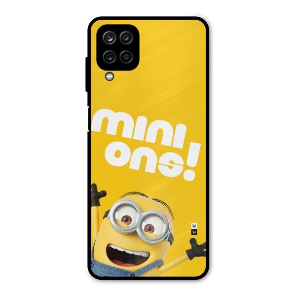 Happy Minion Metal Back Case for Galaxy A12