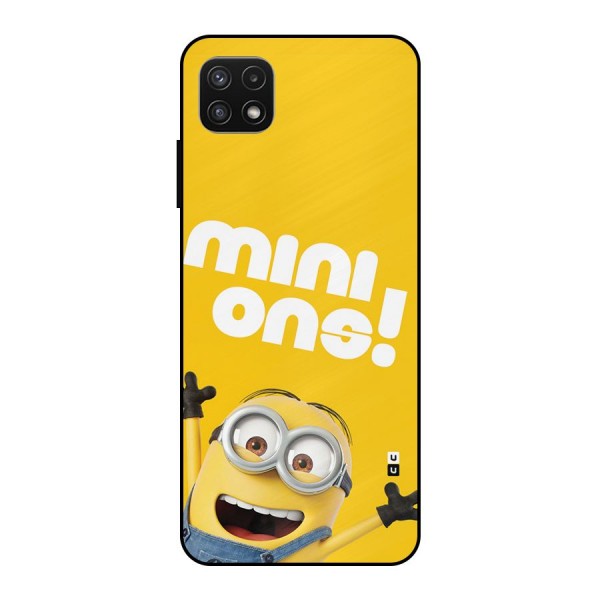 Happy Minion Metal Back Case for Galaxy A22 5G