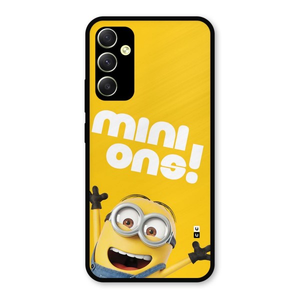 Happy Minion Metal Back Case for Galaxy A34