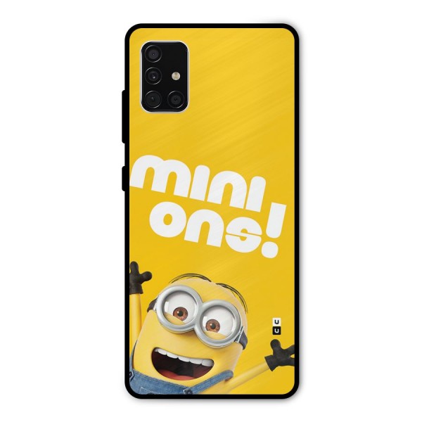 Happy Minion Metal Back Case for Galaxy A51