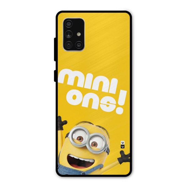 Happy Minion Metal Back Case for Galaxy A71