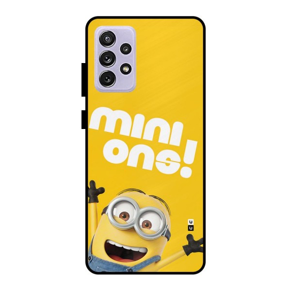 Happy Minion Metal Back Case for Galaxy A72