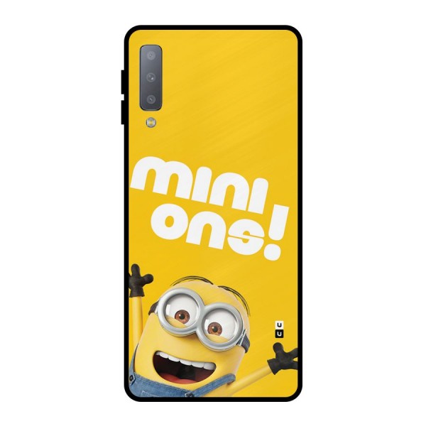 Happy Minion Metal Back Case for Galaxy A7 (2018)