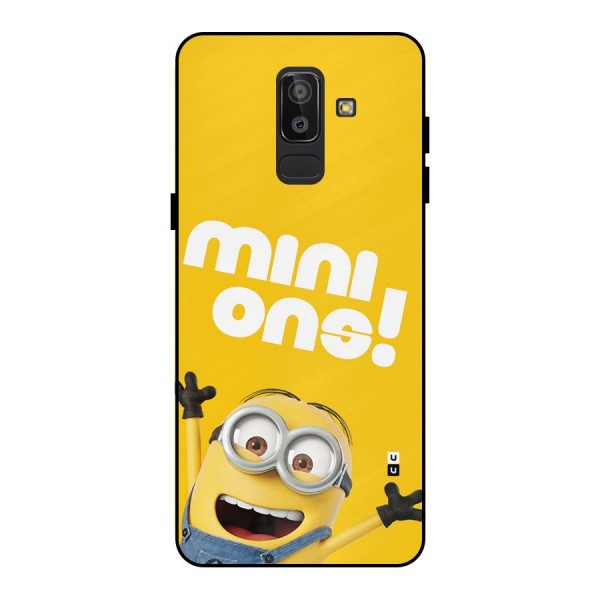 Happy Minion Metal Back Case for Galaxy J8