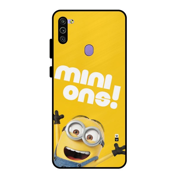 Happy Minion Metal Back Case for Galaxy M11