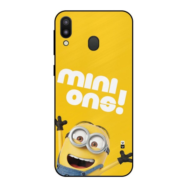 Happy Minion Metal Back Case for Galaxy M20