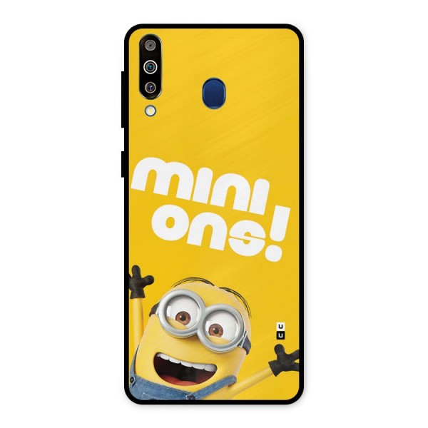 Happy Minion Metal Back Case for Galaxy M30