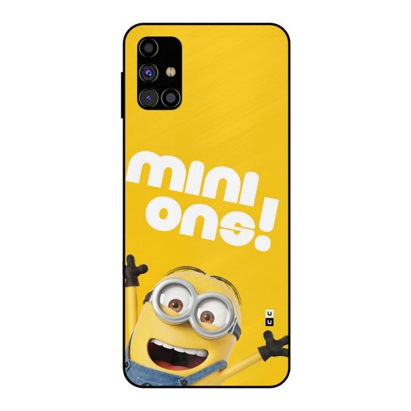 Happy Minion Metal Back Case for Galaxy M31s