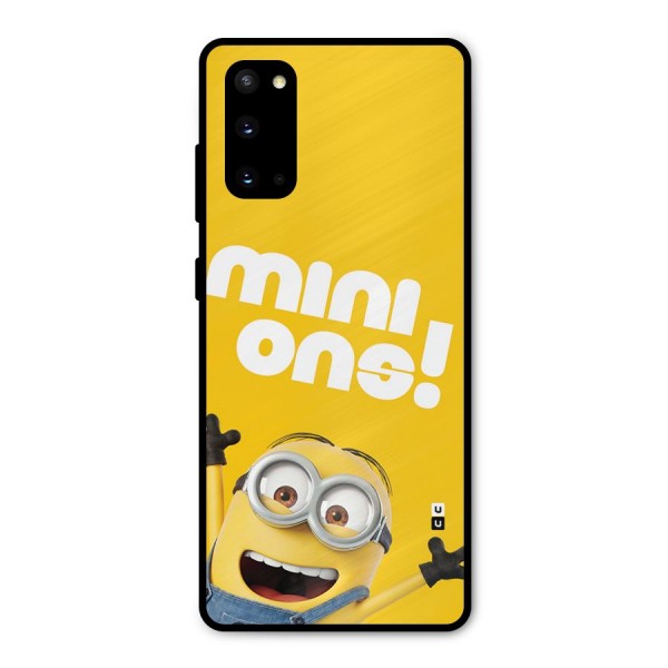 Happy Minion Metal Back Case for Galaxy S20