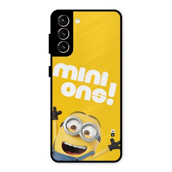 Happy Minion Metal Back Case for Galaxy S21 5G