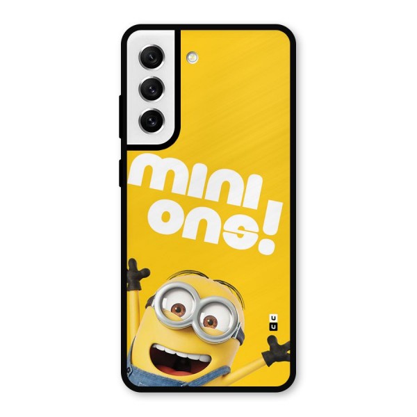 Happy Minion Metal Back Case for Galaxy S21 FE 5G