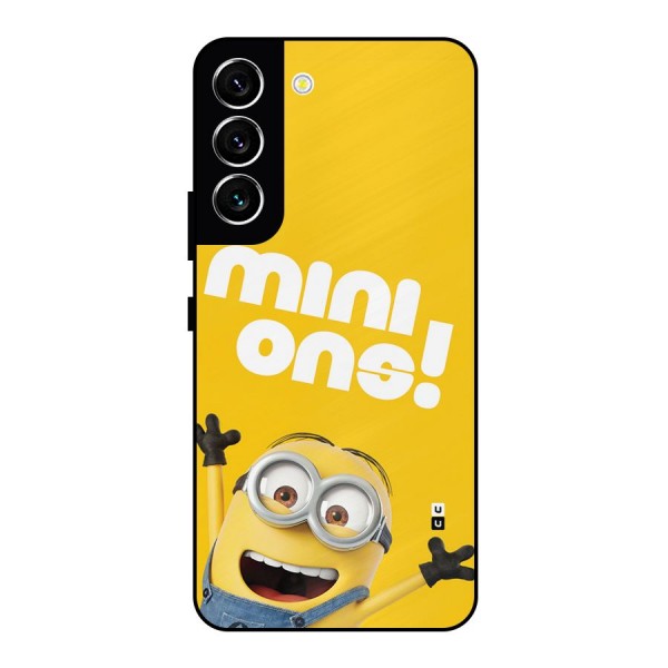 Happy Minion Metal Back Case for Galaxy S22 5G