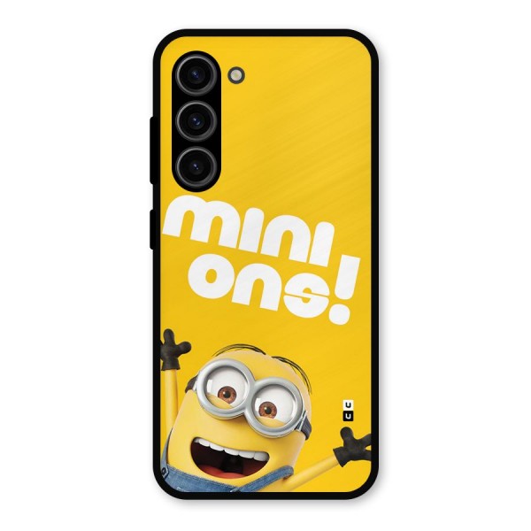 Happy Minion Metal Back Case for Galaxy S23