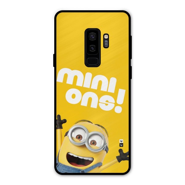 Happy Minion Metal Back Case for Galaxy S9 Plus